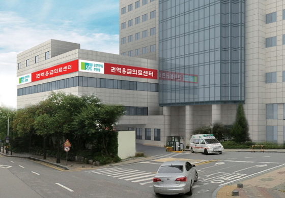 본관 증축공사를 통해 2016년 7월초 새롭게 오픈할 순천향대학교 부천병원 권역응급의료센터 조감도