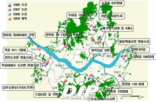 NSP통신-생태녹지축 조성 위치도