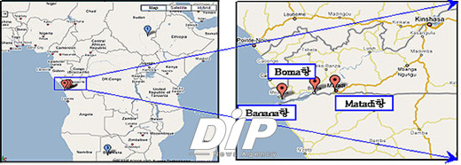 NSP통신-콩고민주공화국 바나나항 위치도