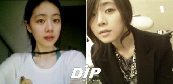 NSP통신-▲ 과거보다 몰라보게 수척해진 모습(사진 왼쪽)으로 팬들을 안타깝게 하고 있는 홍수아. 사진 오른쪽은 4개월 전 모습.<사진출처=홍수아 미니홈피>