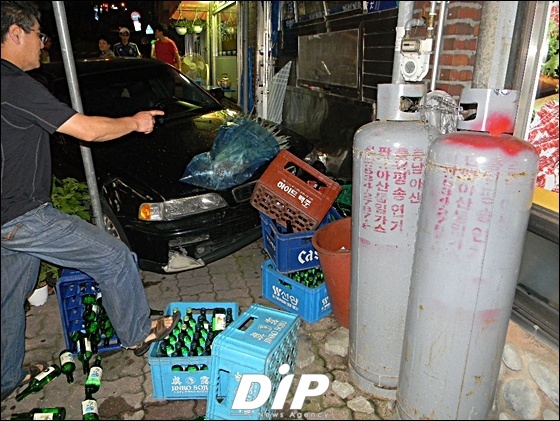 NSP통신-[사진 = 대형사고로 이어질뻔한 아찔했던 사고현장의 모습 . DIP통신]