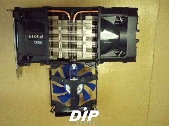 NSP통신-갤럭시 지포스 GTX460 SUPER OC D5 1GB는 탈, 부착이 쉬운 팬 방식을 사용하여 사용자가 손쉽게 오염된 히트싱크를 청소하도록 한 아이디어가 돋보인다.