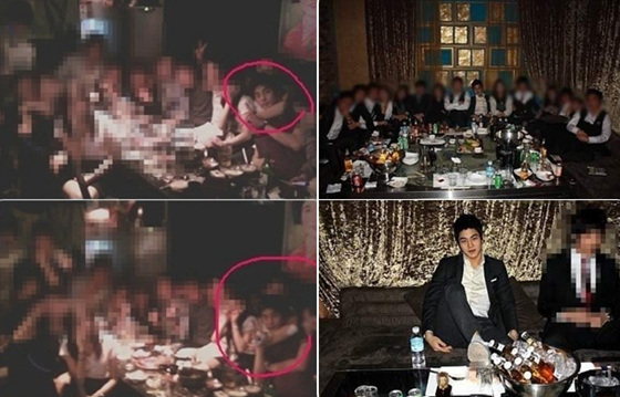 NSP통신-▲음주 논란을 빚고 있는 남녀공학 멤버 가온누리(사진 왼쪽)와 열혈강호<사진출처=온라인 커뮤니티>