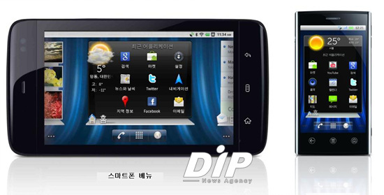 NSP통신-델코리아가 태블릿폰 스트릭(좌)와 스마트폰 베뉴를 출시했다.