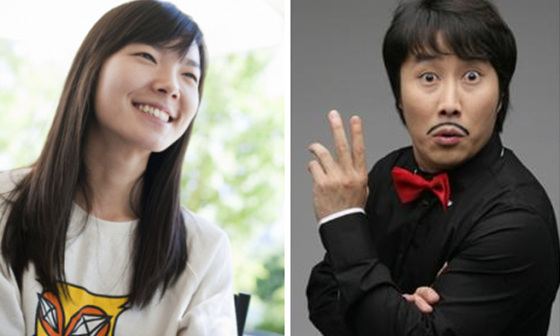NSP통신-▲반전학벌로 화제가 되고 있는 개그맨 신보라(左)와 김병만<사진=신보라 미니홈피, 비엠엔터플랜>