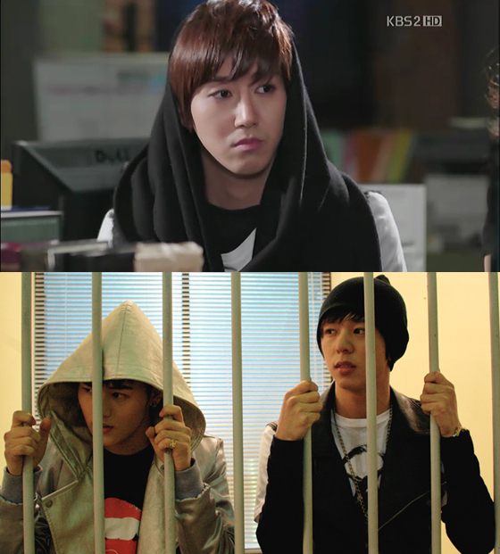 NSP통신-▲사진 아래는 SBS 드라마 검사프린세스에 카메오로 출연했던 제국의 아이들 문준영과 김동준