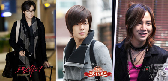 NSP통신-▲사진 왼쪽부터 배용준 김현중 장근석<사진=KBS 드라마 드림하이, MBC 드라마 장난스런 키스, KBS 드라마 매리는 외박 중 현장 포토 순>