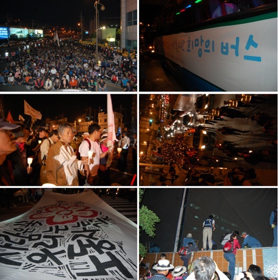 NSP통신-1천여명의 참가자들이 한진중공업 정리해고 분쇄 투쟁 승리의 염원을 담아 한목소리를 냈다.<사진제공=민주노총부산본부>
