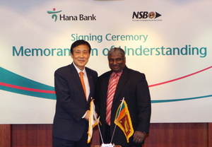 [NSP PHOTO]하나은행, 스리랑카 NSB은행과 업무제휴…외국인전용 복합금융서비스