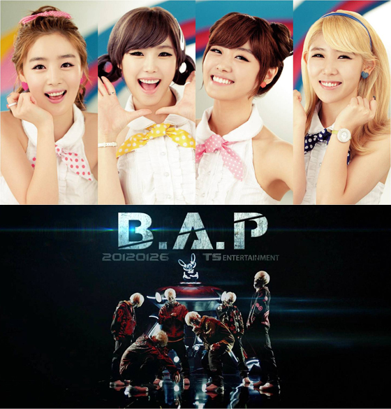 [NSP PHOTO]시크릿, B.A.P 뮤비 촬영장 밥차 선물 끈끈 후배 사랑