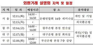 [NSP PHOTO][정부동정]금감원, 전국 4대 도시 외환거래 설명회 개최