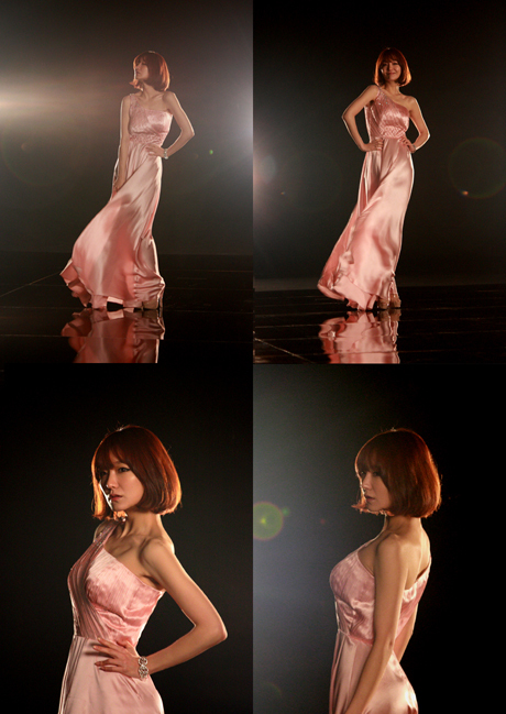 [NSP PHOTO]신소율 광고 현장 컷, 드레스 여신 몸매로 우아미 발산