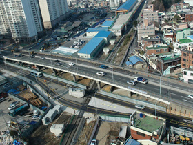 [NSP PHOTO]부산경남 코레일, 부산 낙민동 연안임시철도건널목 개통운영