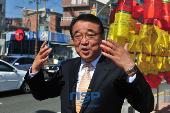 NSP통신-박현욱 수영구청장이 광안리어방축제에 대해 말하고 있다. (도남선 기자)