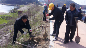 [NSP PHOTO]경남 하동군 옥종면 백의종군로 무궁화 꽃길 조성