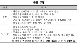 [NSP PHOTO]금감원, 제8회 금융정보 보호 공모전 개최…최우수상 상금, 논문·수기 각각 500·300만 원