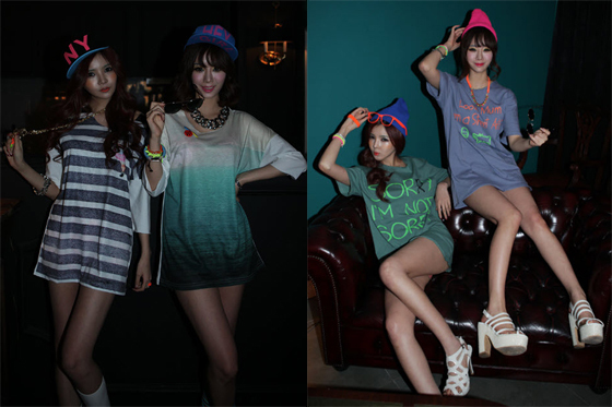 [NSP PHOTO]V걸 한규리 vs 페북 여신 채보미, 하의실종 핫바디 대결 눈길