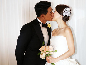 [NSP PHOTO][현장 포토]백지영-정석원 결혼식 기자회견 행복하게 잘 살겠습니다