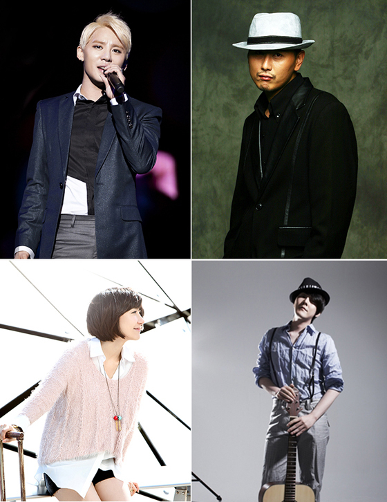NSP통신-▲KBS 드라마 천명 OST에 참여한 JYJ 준수, 문명진, 장희영, 고유진(사진 왼쪽 위부터 시계방향 순)