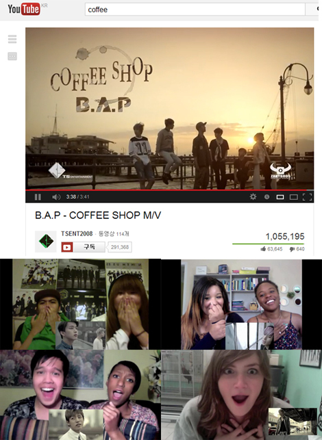 [NSP PHOTO]B.A.P 커피숍, 5일 만에 유튜브 100만 뷰 돌파 불꽃 인기 실감