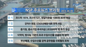 [NSP PHOTO][NSP TV] 투데이 주요뉴스 브리핑 중기청, 중소기업 추석자금 2조5000억 원 추가 공급