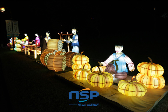 NSP통신-展示韩国传统民俗场面的流灯。（照片=晋州市提供）