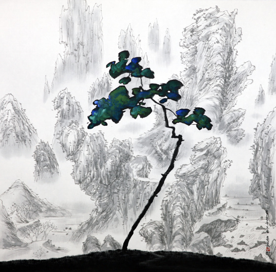 NSP통신-길-몽유도원2 / 70×68cm / 화선지에 수묵담채 / 2013년. (해운대아트센터 제공)