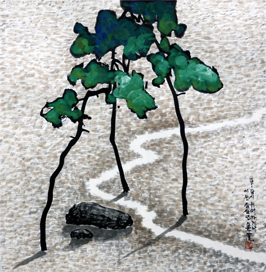 NSP통신-길-잠시 쉬어가게나 / 34×35cm / 화선지에 수묵담채 / 2013년. (해운대아트센터 제공)