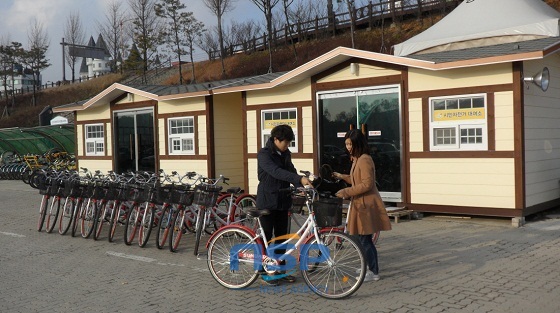 NSP통신-금강신관공원에서 운영중인 시민자전거 (공주시)