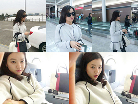 [NSP PHOTO]설국열차 고아성 베를린 출국 인증샷 시크  깜찍