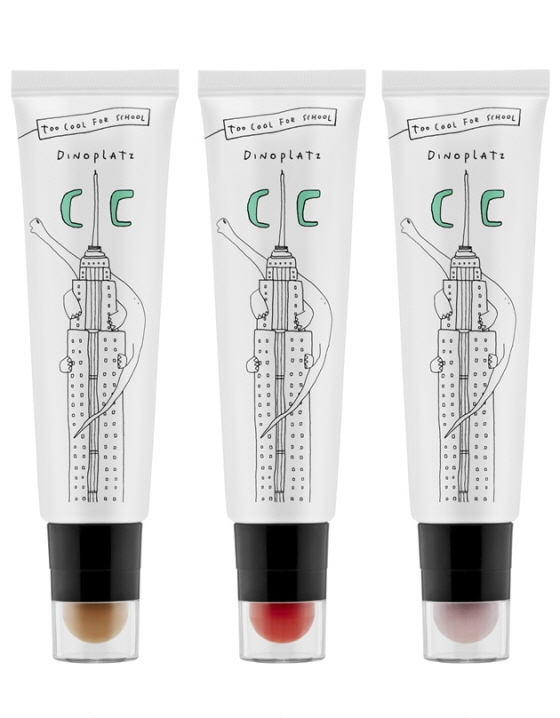 NSP통신-멀티볼cc크림은 세가지 옵션으로 구성(왼쪽부터 컨실러CC, 치크CC, 하이라이터CC) (투쿨포스쿨 제공)