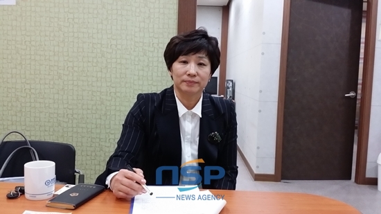 NSP통신-김영선 고양시장 예비후보가 백석동 와이시티 개발에 대해 말하고 있다.