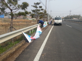 [NSP PHOTO]영암군, 불법광고물 줄이기 총력