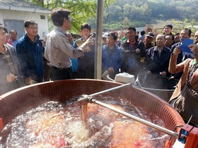 [NSP PHOTO]함평군, 종자소독 시연···벼 키다릿병 최소화