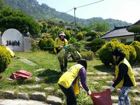 [NSP PHOTO]전남도교육청, 행정과 직원 목포공생원 봉사활동···눈길