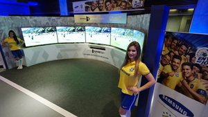 [NSP PHOTO][기업동향]삼성 커브드 UHD TV, 브라질 축구 박물관 전시