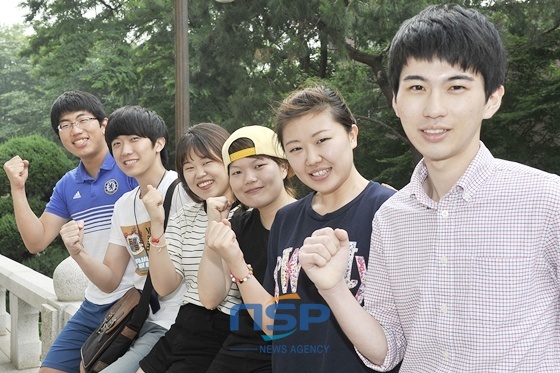 NSP통신-멍치, 홍성훈, 박형신, 박서현, 리우 히아오링, 조세희 학생/좌측부터 (우석대학교)