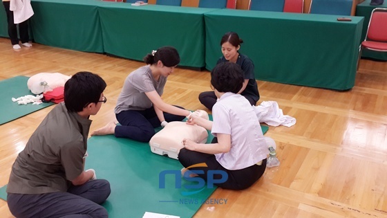 NSP통신-교육은 실전같이 (원광대학교병원)