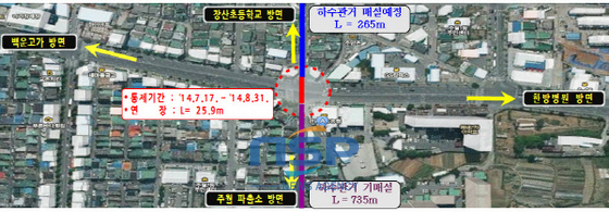 NSP통신-회재로 공사구간 위치도. (광주시)