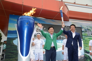 [NSP PHOTO]2014인천아시아경기대회 성화 여수서 순천 도착