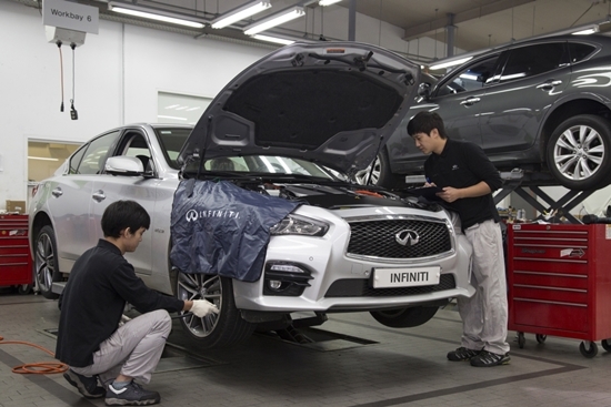 NSP통신-인피니티 정비 서비스 센터 전경