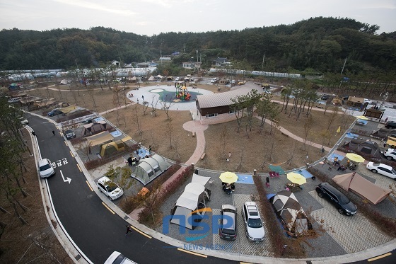 NSP통신-군산시 옥산면에 위치한 청암산오토캠핑장 전경.