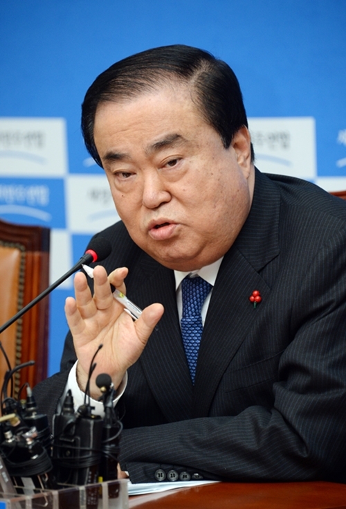 NSP통신-문희상 새정치연합 비상대책위원장이 비대위 출범 100일 기념식에서 발언하고 있다.