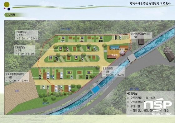 NSP통신-화순군 한천자연휴양림에 조성되는 숲캠핑장 조감도. (화순군)