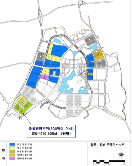 NSP통신-나주혁신도시 병원부지 위치도. (나주시)