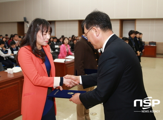 NSP통신-지난 3일 열린 전남교육 신문 명예기자단 위촉장 수여식. (전남교육청)