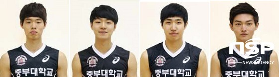NSP통신-국가대표로 발탁 된 함형진,하승우,박상준,이지훈 선수(왼쪽부터) (중부대)