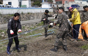 [NSP PHOTO]진도군의회, 제54회 전남도체육대회 대비 환경정화활동 실시