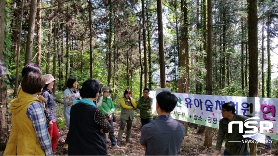 NSP통신-광주 서구가 최근 실시한 금당산 유아숲 체험원 조성사업 현장설명회. (광주 서구)