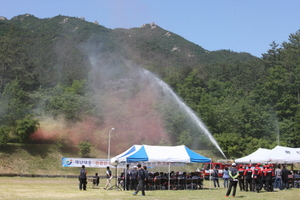 [NSP PHOTO]장흥군, 천관산 산불진화 시범훈련 실시